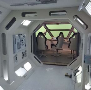 Set decoration of spaceship Interior